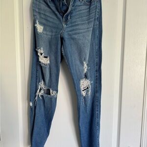 Holster high rise mom Jean Distressed Blue Women's Jeans size 5R w27 l 27